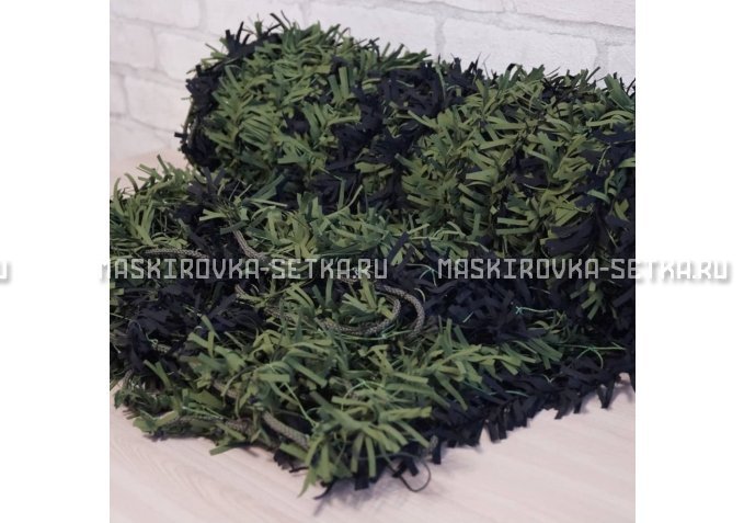 Маскировочная сеть Зеленя 2х3 м (зелено-черная) – купить по цене 3200 руб. в интернет-магазине в городе Астрахань картинка 4